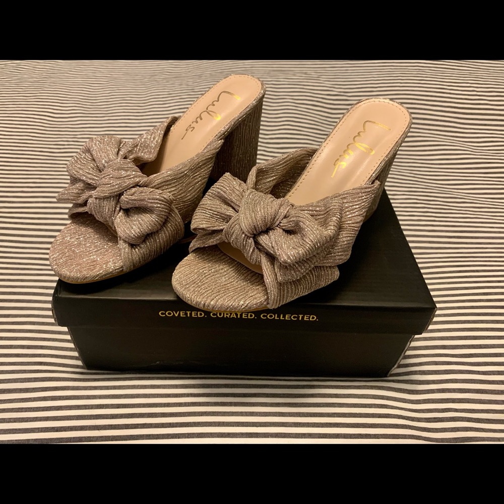 Lulu’s Dorothea Taro Shimmer Heels